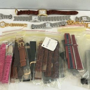Lot of Coach Watches and Coach watch straps
